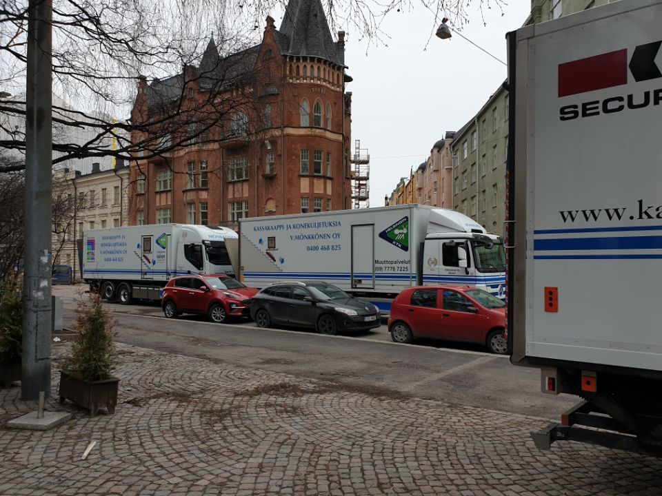 Kuljetusliike V. Mönkkönen Oy:n kuljetuskalustoa